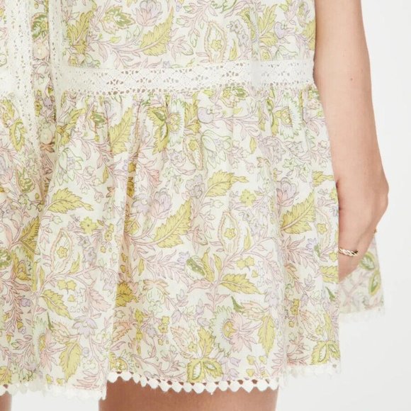 Love The Label Anthropologie Buttondown Puff Sleeve Mini Dress Smocked S - Picture 6 of 10